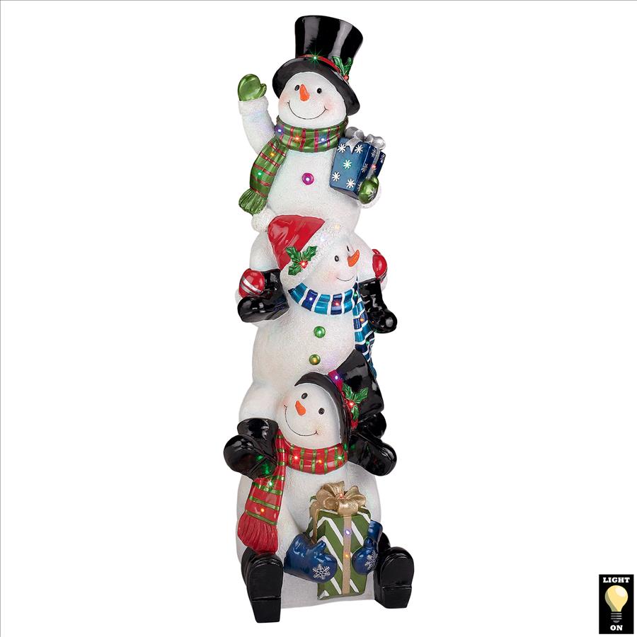 Design Toscano SnowBro's Illuminated Snowman Holiday Statue: Large ...