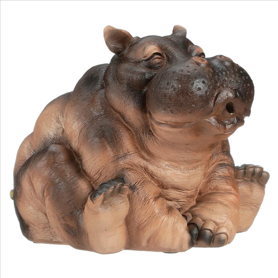 Design Toscano Hanna the Hippo Spitter Piped Statue