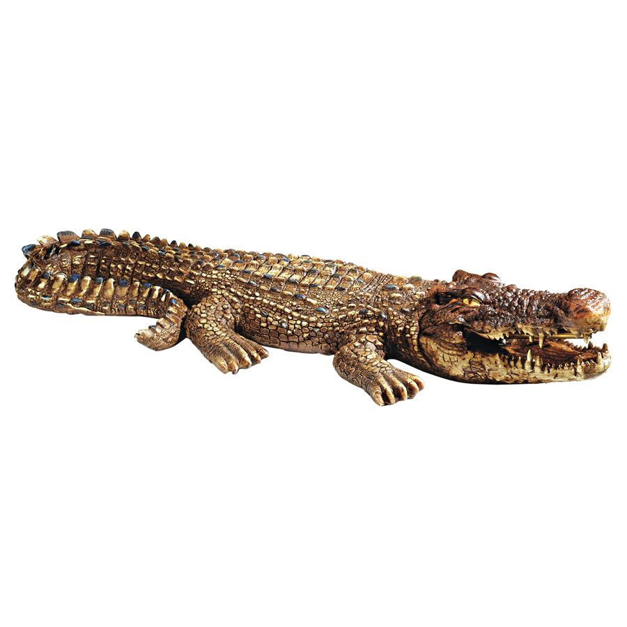 Design Toscano Crotchety Crocodile Piped Spitting Statue Popularna edycja limitowana