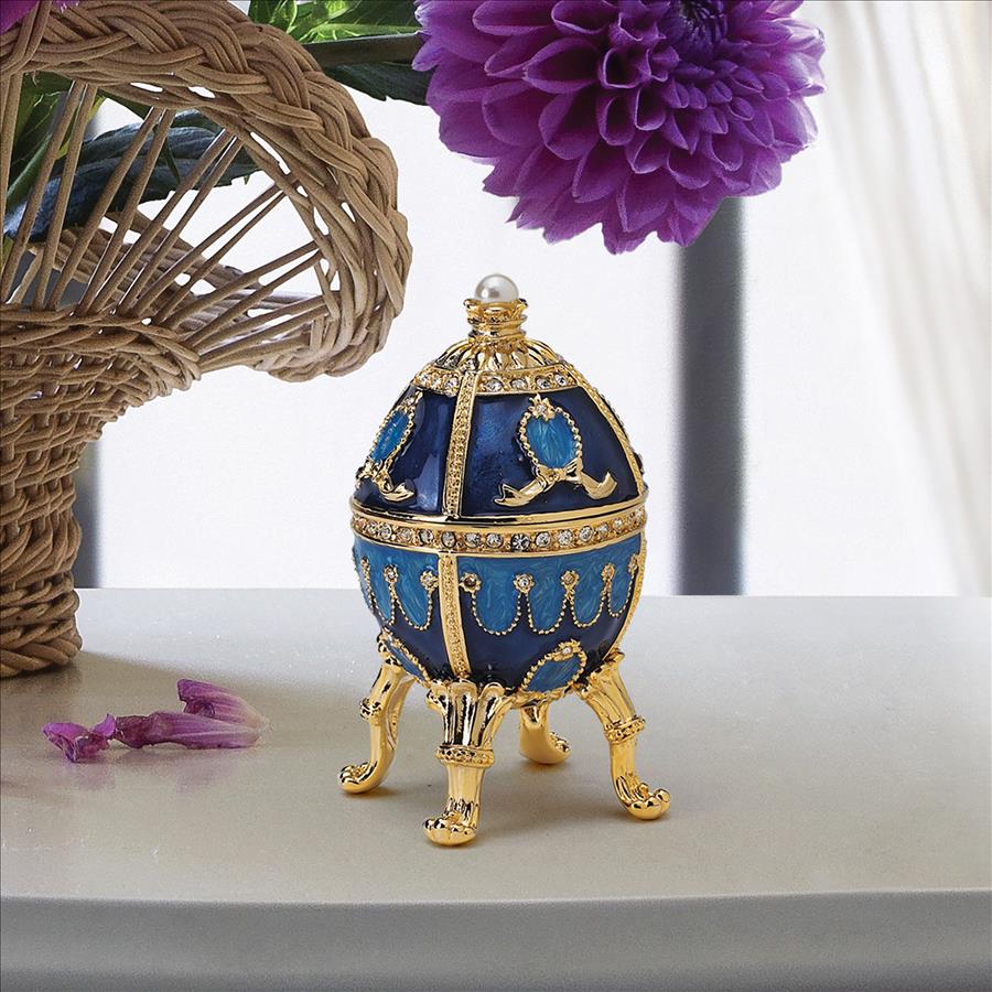 Design Toscano Spring Bouquet Collection Romanov-Style Enameled Egg Purple S... 