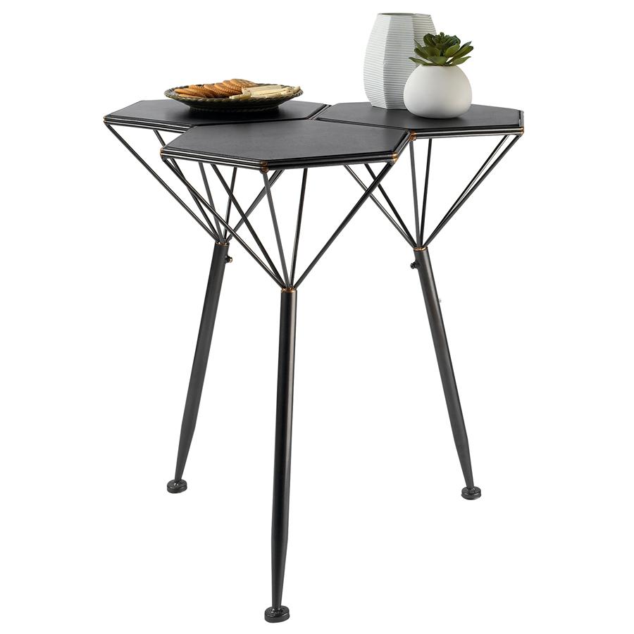 Design Toscano Geo Hex Honeycomb Modern Metal Side Table Darmowa dostawa, świetne oferty