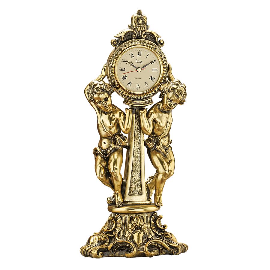 Design Toscano Amboise Twin Cherubs Mantel Clock