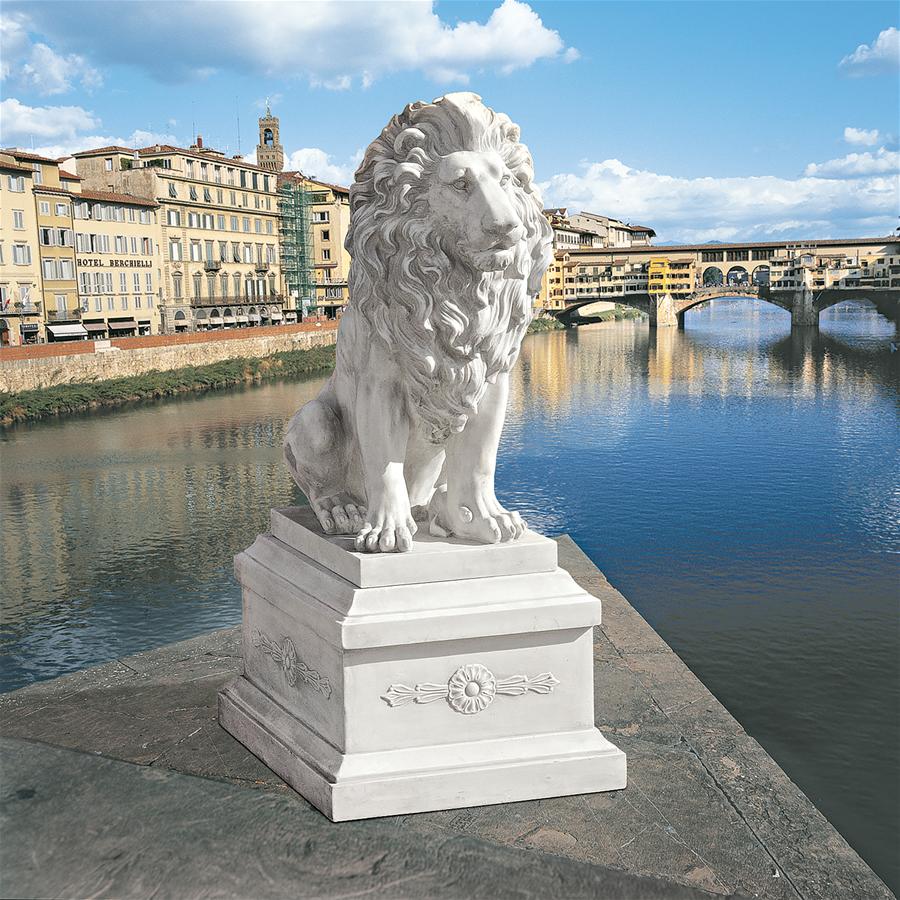 Lion of Florence Sentinel Statue & Base