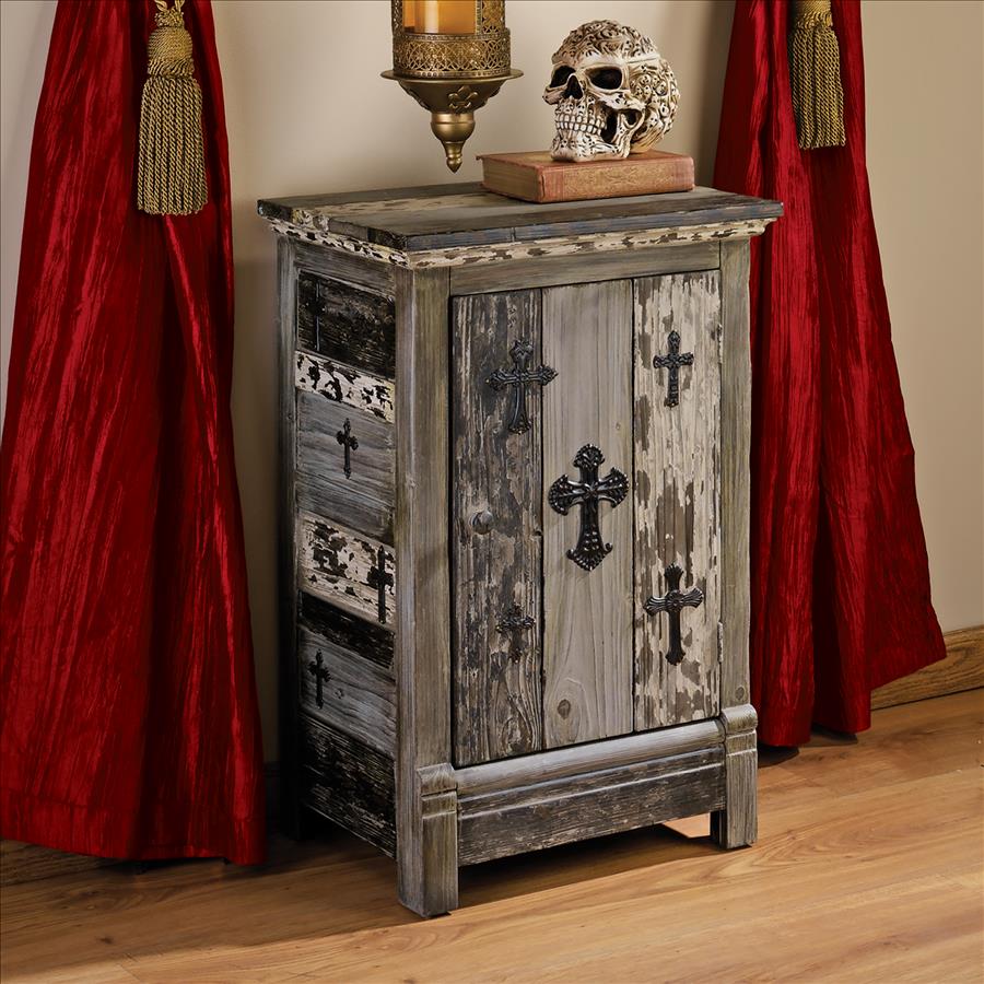 DESIGN TOSCANO GOTHIC Sanctuary Side Table Cabinet £336.23 - PicClick UK