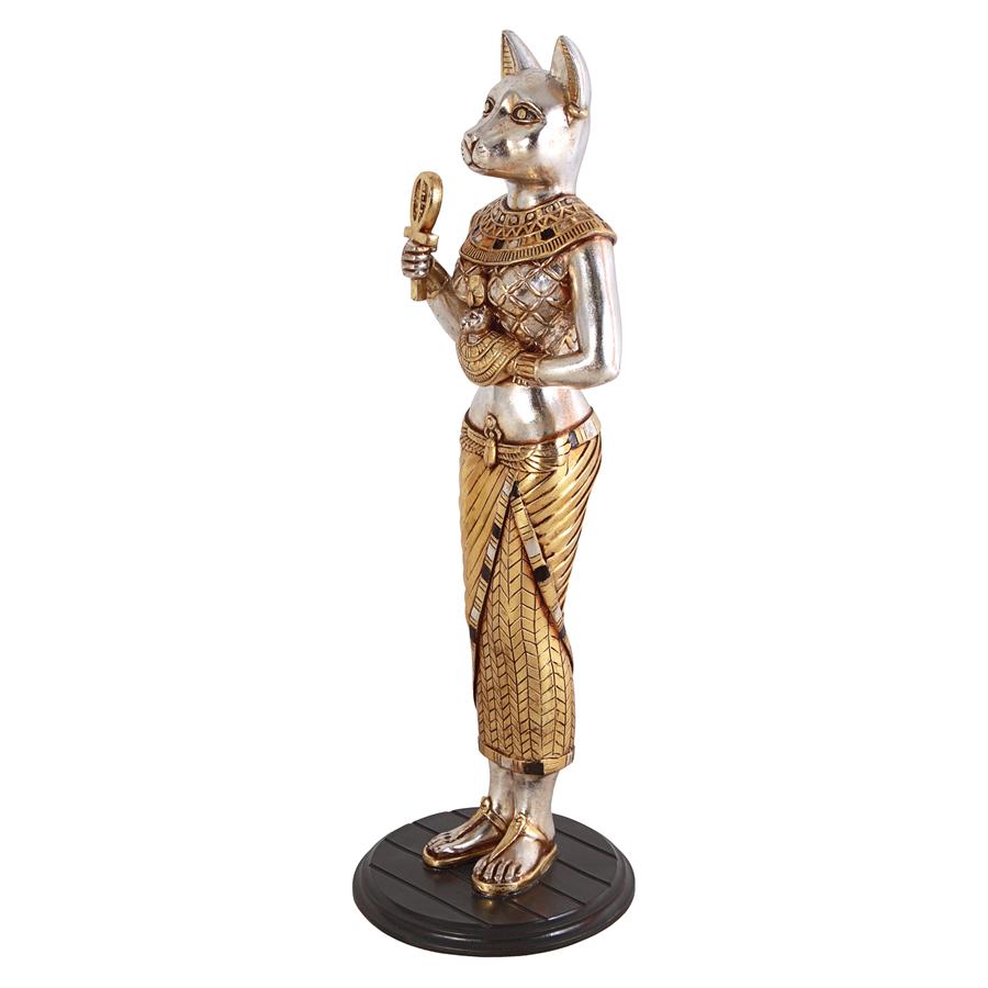 Design Toscano Egyptian Cat Goddess Bastet Statue With Royal Ankh £26053 Picclick Uk
