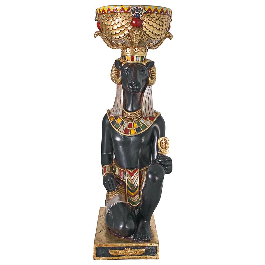 Design Toscano Egyptian God Khnum Pedestal Urn Statue 846092014453 Ebay